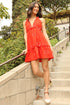 Red Polka Dot Halter Dress